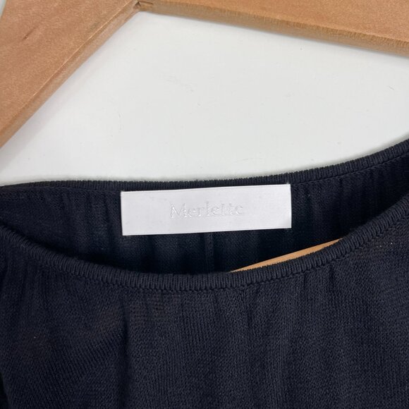 Merlette Women's Black Lightweight Cotton Sleeveless Tiered Maxi Dress Size M - Picture 8 of 13